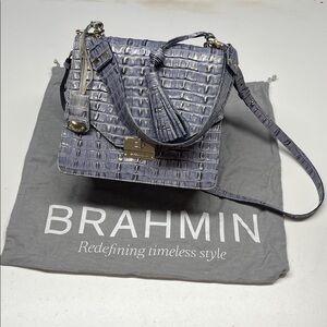Brahmin Soldier Blue Satchel